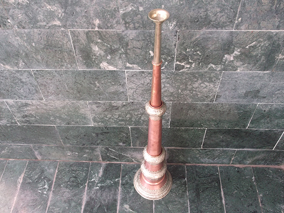 Buddhist Prayer Trumpet in a standing position