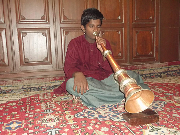 The sound of the Buddhist prayer  trumpet is considered as the singing of the elephants.
