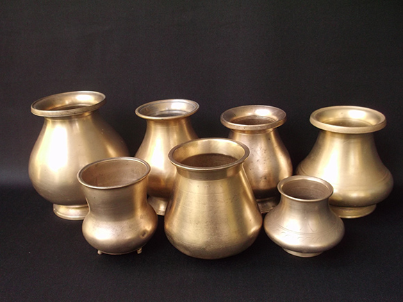 Brass water pot from India
