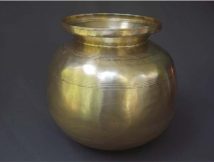 Antique brass milk pot